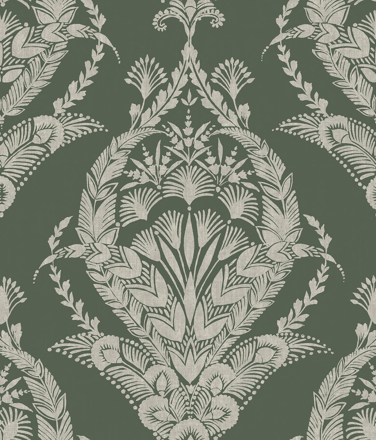 A-Street Prints 4120-26821 Arlie Evergreen Botanical Damask Wallpaper
