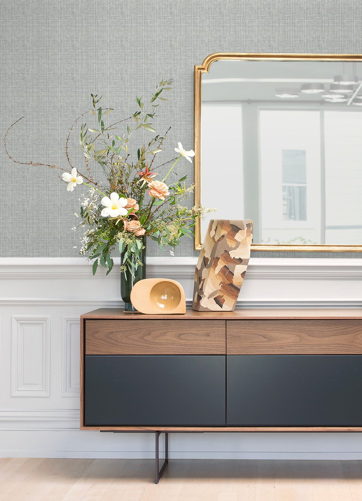 A-Street Prints 4120-26834 Kantera Blue Fabric Texture Wallpaper - Eade's Wallpaper