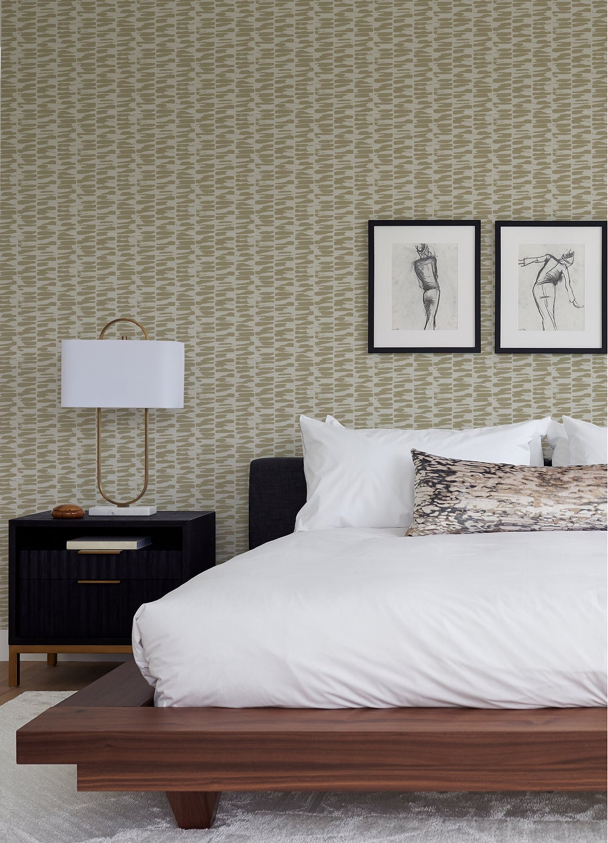 A-Street Prints 4120-26843 Myrtle Black Abstract Stripe Wallpaper - Eade's Wallpaper