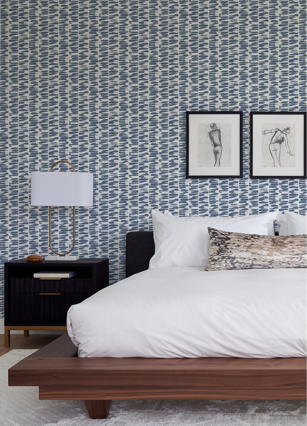 A-Street Prints 4120-26844 Myrtle Black Abstract Stripe Wallpaper - Eade's Wallpaper