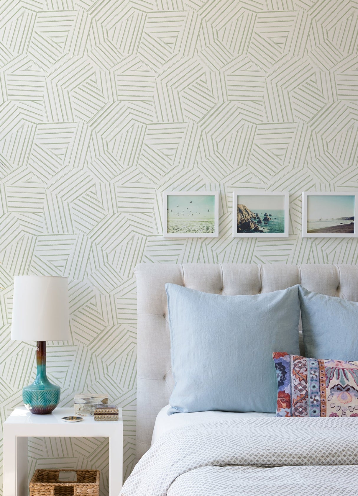 A-Street Prints 4121-26900 Helene Sage Geometric Lines Wallpaper
