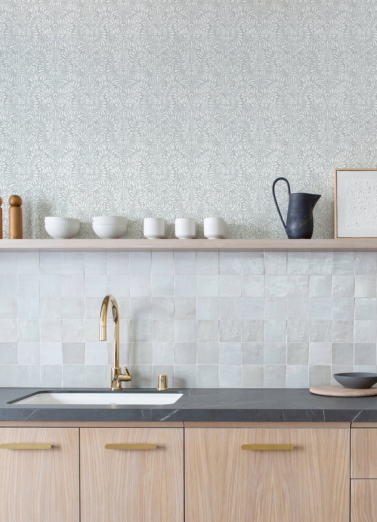 A-Street Prints 4121-26921 Elma Sterling Fiddlehead Wallpaper