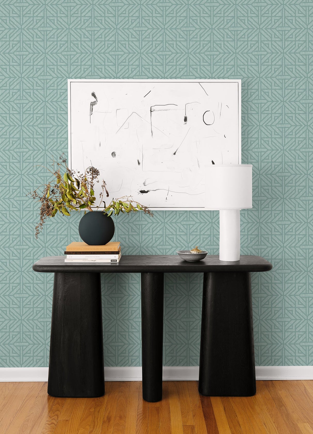A-Street Prints 4121-26928 Hesper Teal Geometric Wallpaper