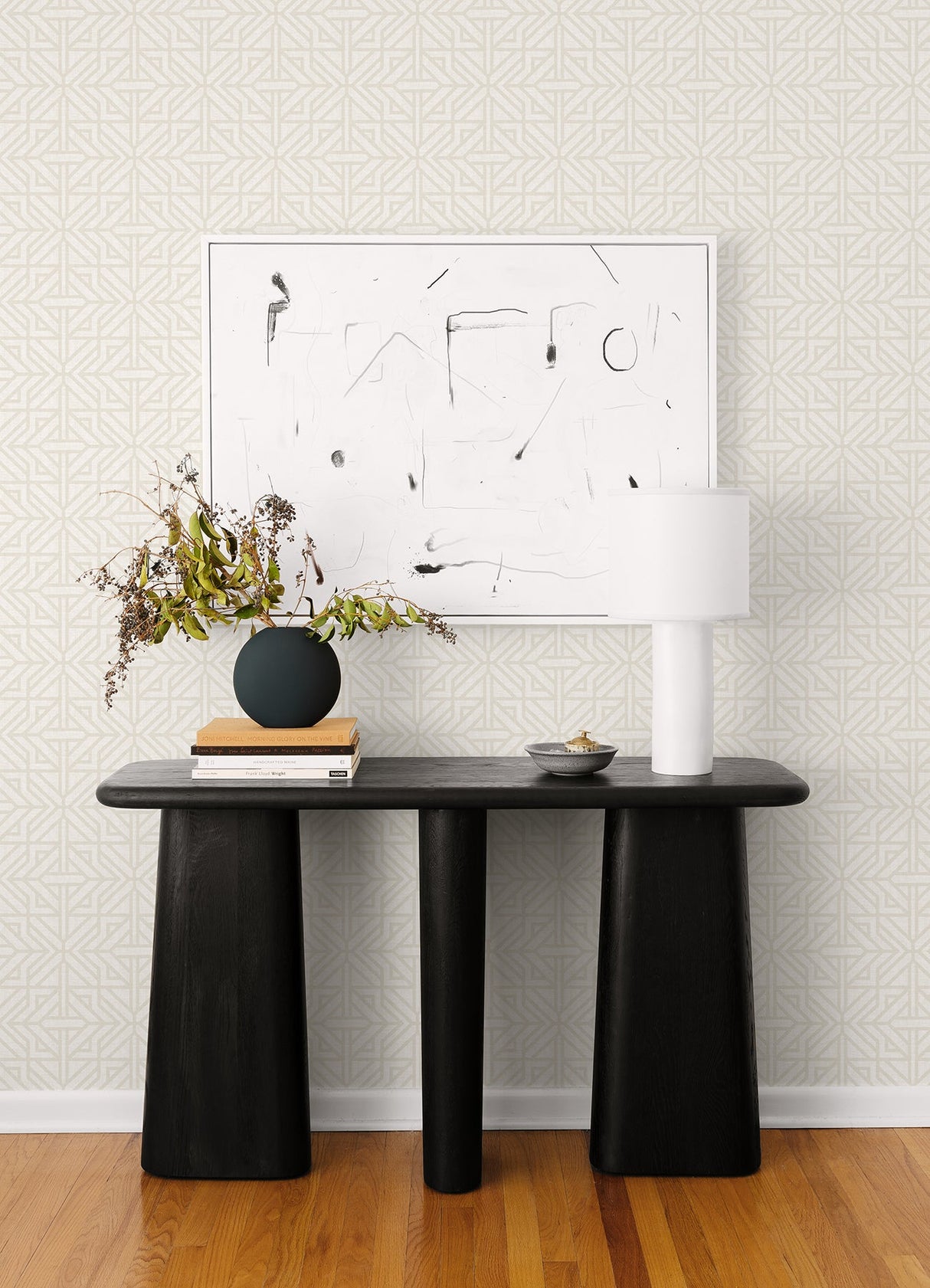 A-Street Prints 4121-26929 Hesper Ivory Geometric Wallpaper