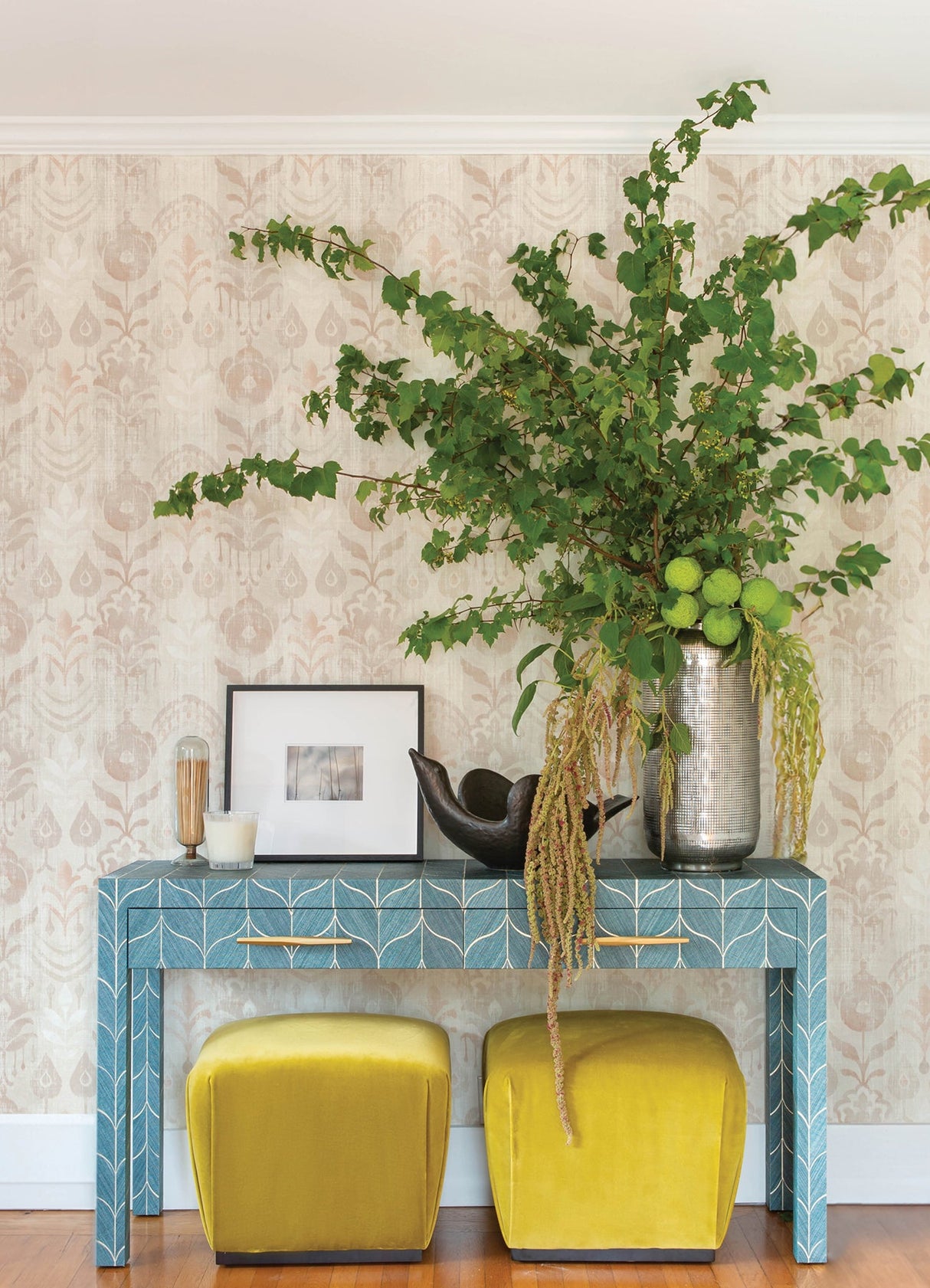 A-Street Prints 4122-27014 Pavord Pink Floral Shibori Wallpaper