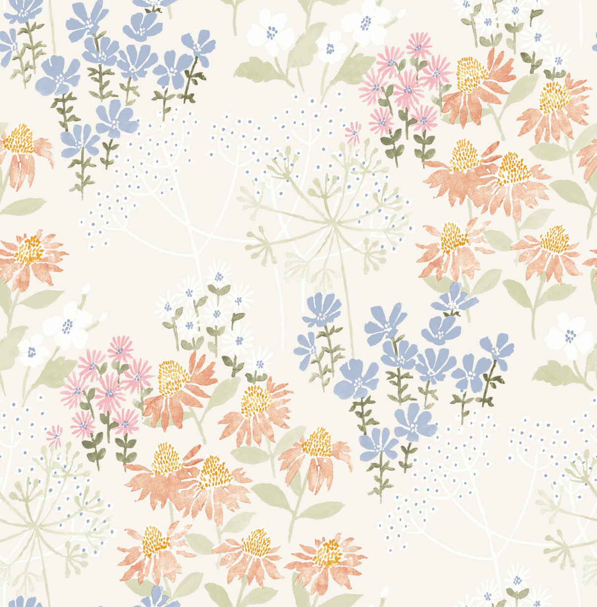 A-Street Prints 4122-27020 Cultivate Pastel Springtime Blooms Wallpaper