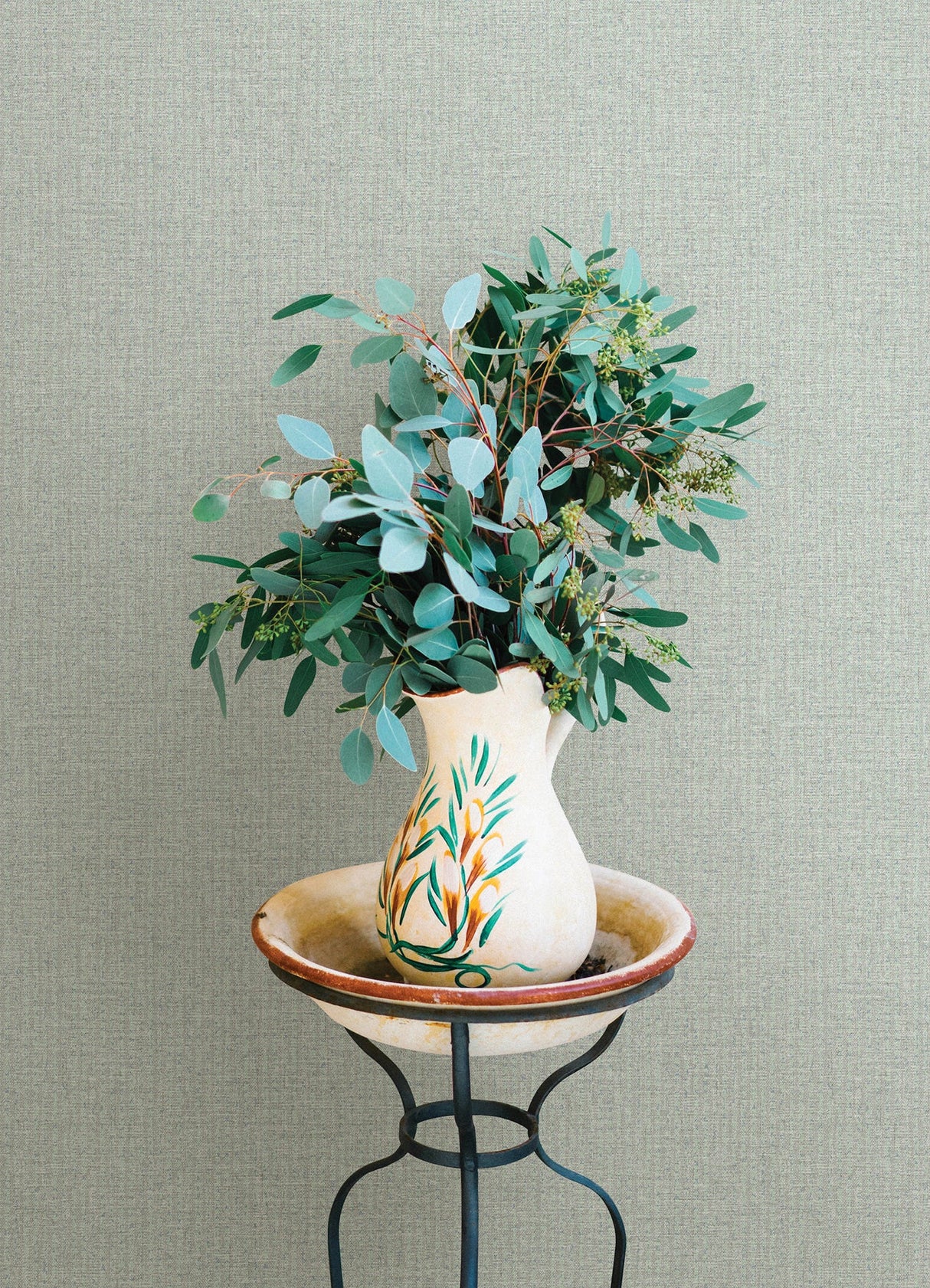 A-Street Prints 4122-27029 Lawndale Sage Textured Pinstripe Wallpaper