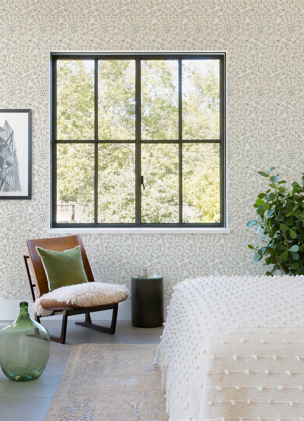 A-Street Prints 4122-27041 Divine Slate Abstract Medallion Wallpaper - Eade's Wallpaper