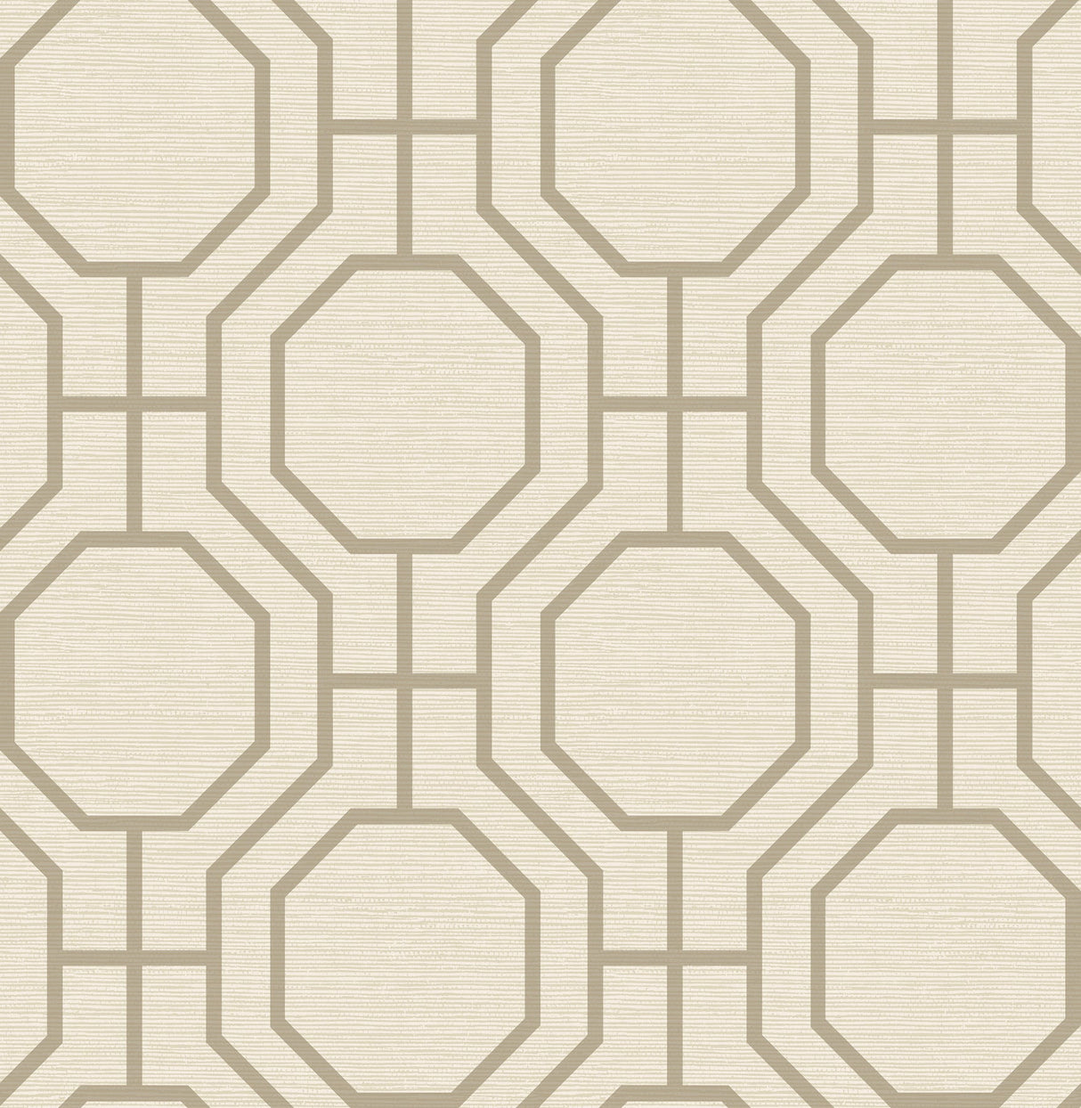 A-Street Prints 4122-27046 Manor Taupe Geometric Trellis Wallpaper