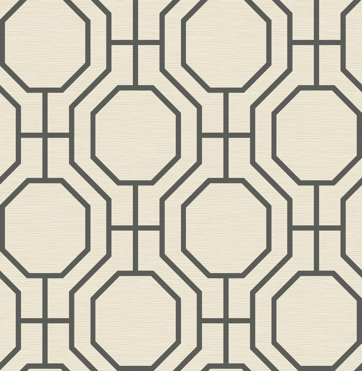 A-Street Prints 4122-27049 Manor Black Geometric Trellis Wallpaper