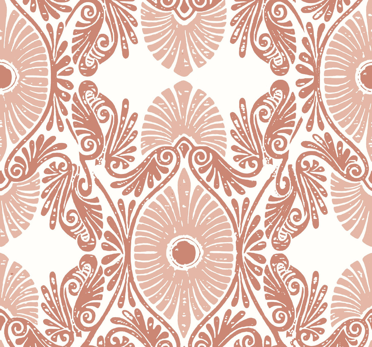 A-Street Prints 4122-72403 Villa Raspberry Embellished Ogee Wallpaper