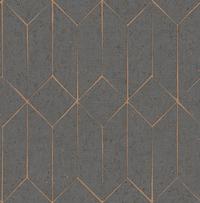 Eade’s Hayden Charcoal Concrete Trellis Wallpaper Charcoal