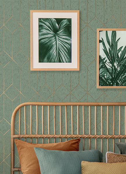 Eade’s Hayden Mint Concrete Trellis Wallpaper Mint