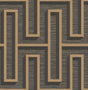 Eade’s Henley Black Geometric Grasscloth Wallpaper Black
