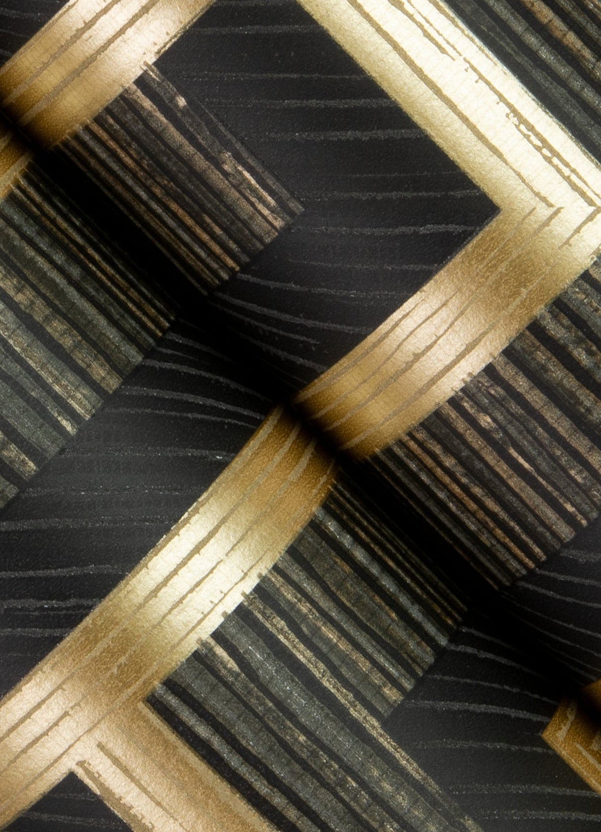 Eade’s Henley Black Geometric Grasscloth Wallpaper Black