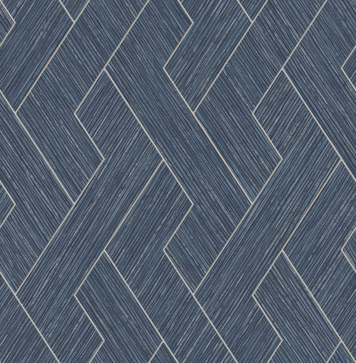 Eade’s Ember Indigo Geometric Basketweave Wallpaper Indigo