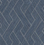 Eade’s Ember Indigo Geometric Basketweave Wallpaper Indigo