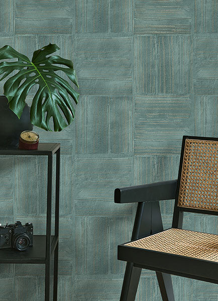Eade’s Jasper Teal Block Texture Wallpaper Teal