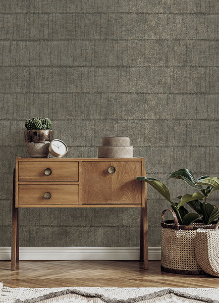 Eade’s Blake Dark Grey Texture Stripe Wallpaper Dark Grey