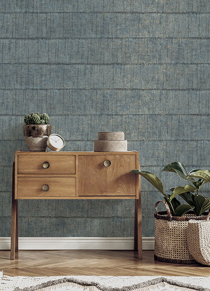 Eade’s Blake Denim Texture Stripe Wallpaper Denim