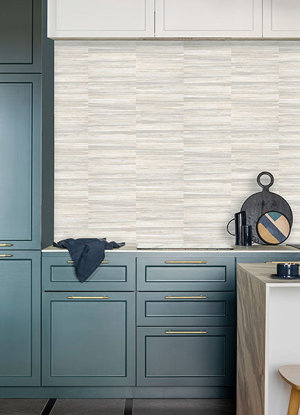 Eade’s Rowan White Faux Grasscloth Wallpaper White