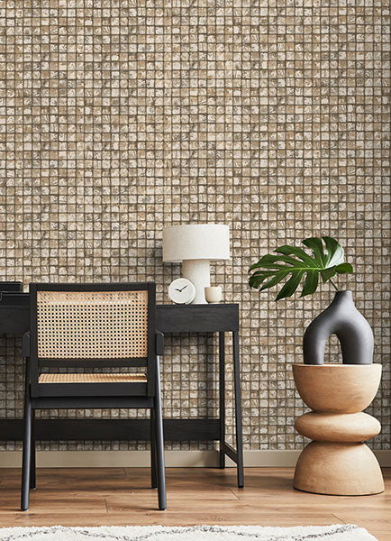 Eade’s Kingsley Neutral Tiled Wallpaper Neutral