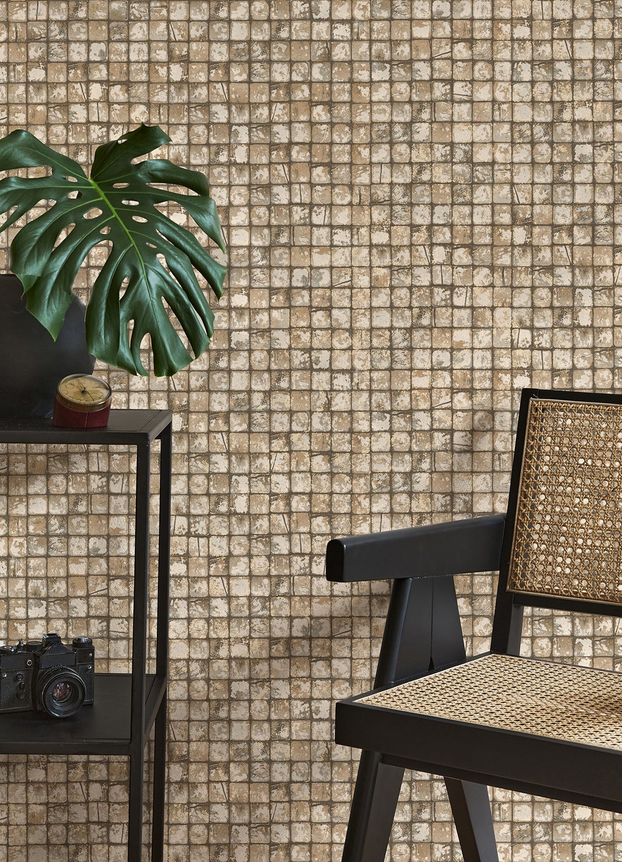Eade’s Kingsley Neutral Tiled Wallpaper Neutral