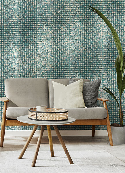 Eade’s Kingsley Blue Tiled Wallpaper Blue