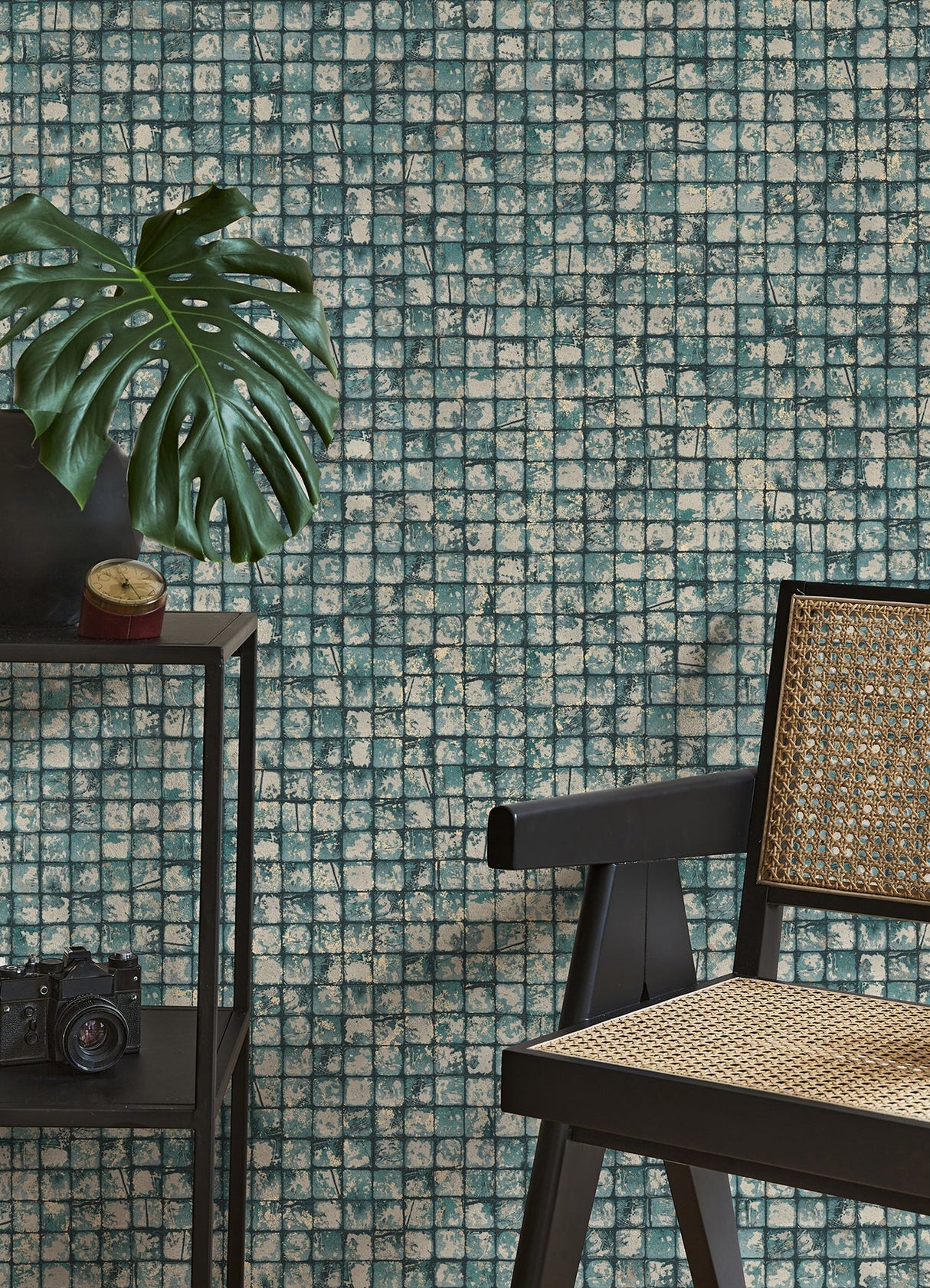 Eade’s Kingsley Blue Tiled Wallpaper Blue