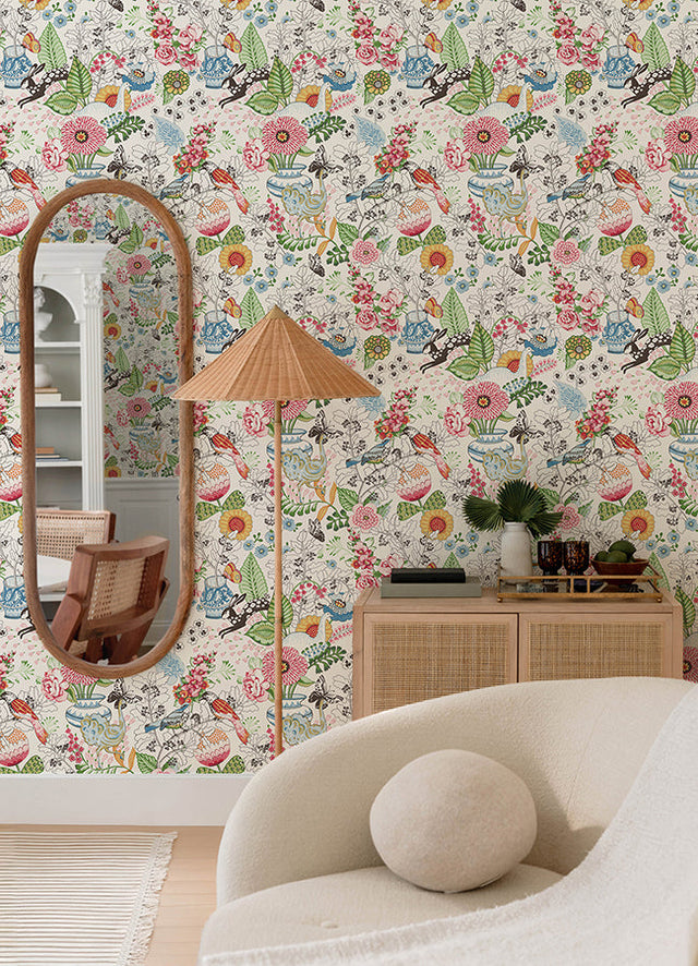 A-Street Prints 4135-12806 Whimsy Multicolor Fauna Wallpaper - Eade's Wallpaper