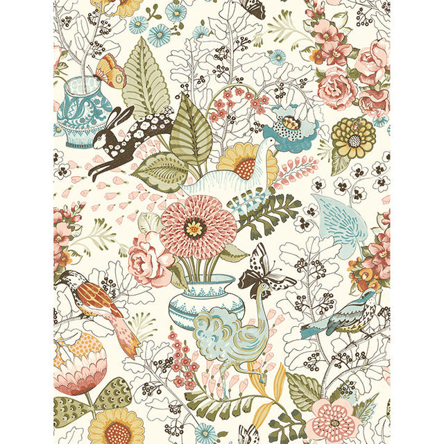 A-Street Prints 4135-12807 Whimsy Multicolor Fauna Wallpaper - Eade's Wallpaper