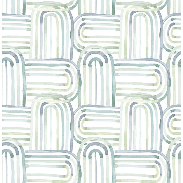 A-Street Prints 4135-27270 Lolly Teal Arches Wallpaper - Eade's Wallpaper