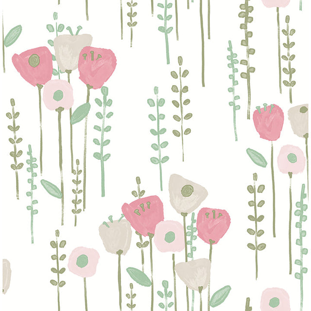 A-Street Prints 4135-27277 Mabel Blue Floral Field Wallpaper - Eade's Wallpaper