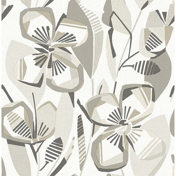 A-Street Prints 4135-27282 Nathalie Coral Abstract Blooms Wallpaper - Eade's Wallpaper