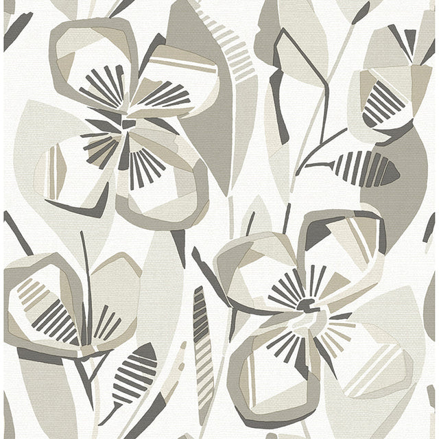 A-Street Prints 4135-27282 Nathalie Coral Abstract Blooms Wallpaper - Eade's Wallpaper