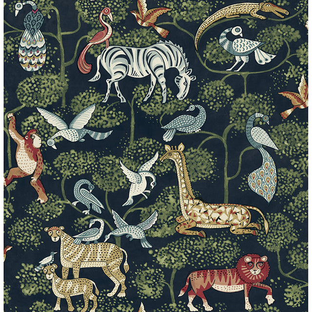 A-Street Prints 4135-27287 Rigby Multicolor Jungle Animals Wallpaper - Eade's Wallpaper