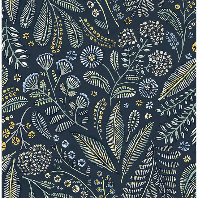 A-Street Prints 4135-27293 Briar Navy Floral Wallpaper - Eade's Wallpaper