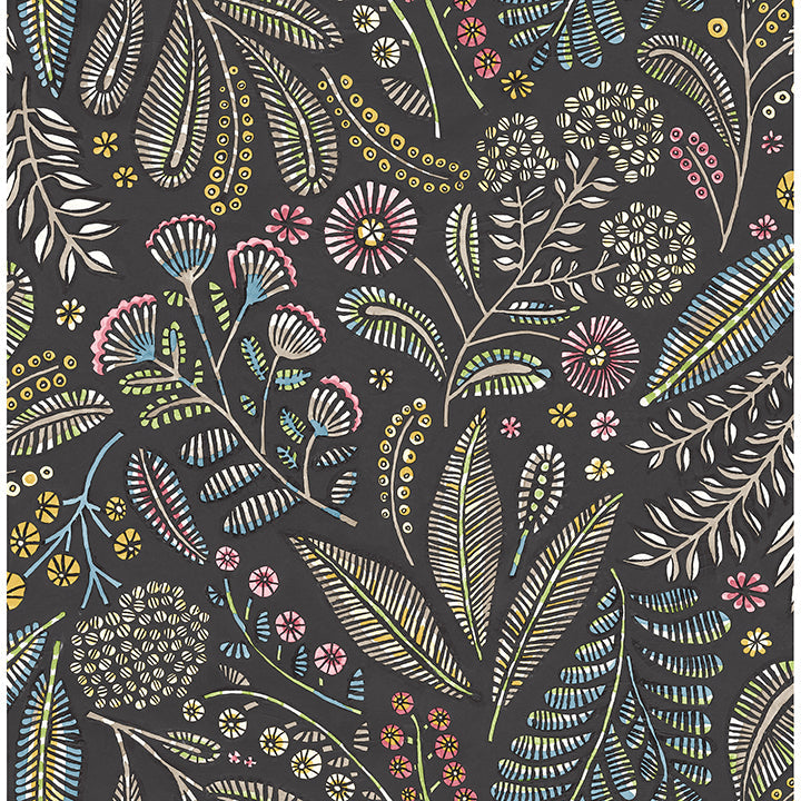 A-Street Prints 4135-27296 Briar Navy Floral Wallpaper - Eade's Wallpaper