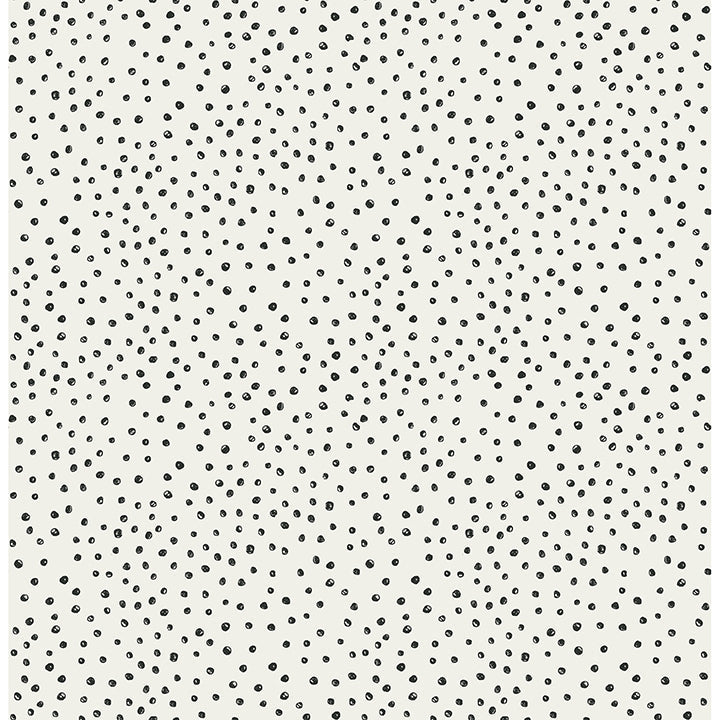 A-Street Prints 4135-27302 Cassie Black Petite Polka Wallpaper - Eade's Wallpaper