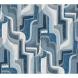 A-Street Prints 4135-72700 Tulum Blue Surreal Shapes Wallpaper - Eade's Wallpaper