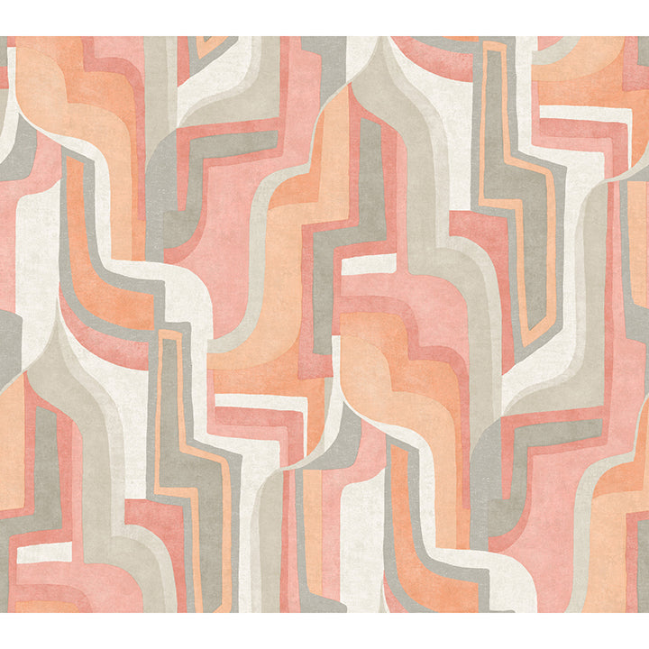 A-Street Prints 4135-72703 Tulum Blue Surreal Shapes Wallpaper - Eade's Wallpaper