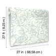A-Street Prints 4135-72707 Nelda Light Blue Rose Wallpaper - Eade's Wallpaper