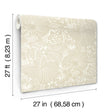 A-Street Prints 4135-72714 Idalia Beige Floral Flamingo Wallpaper - Eade's Wallpaper