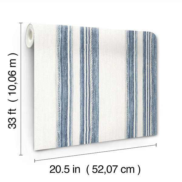 Chesapeake 4142-72600 Loom Spun Indigo Wallpaper - Eade's Wallpaper