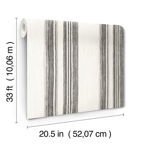 Chesapeake 4142-72601 Loom Spun Charcoal Wallpaper - Eade's Wallpaper