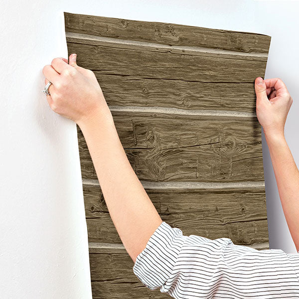 Chesapeake 4142-72613 Lodgepole Dark Brown Wallpaper - Eade's Wallpaper