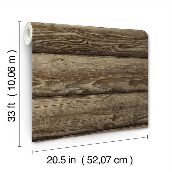 Chesapeake 4142-72616 Bunkhouse Mahogany Wallpaper - Eade's Wallpaper