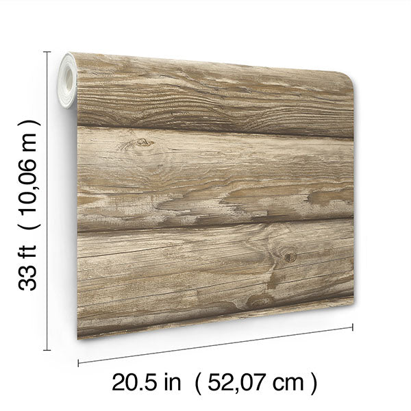 Chesapeake 4142-72617 Bunkhouse Light Brown Wallpaper - Eade's Wallpaper