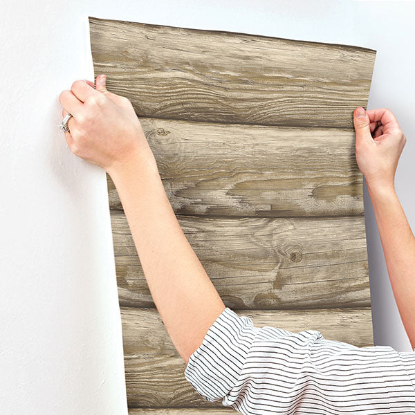 Chesapeake 4142-72617 Bunkhouse Light Brown Wallpaper - Eade's Wallpaper