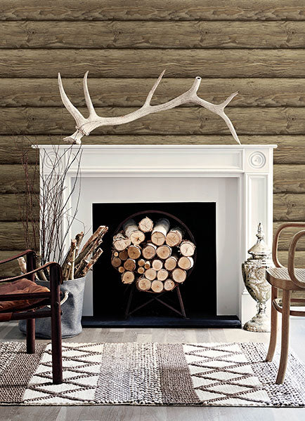 Chesapeake 4142-72618 Bunkhouse Chestnut Wallpaper - Eade's Wallpaper